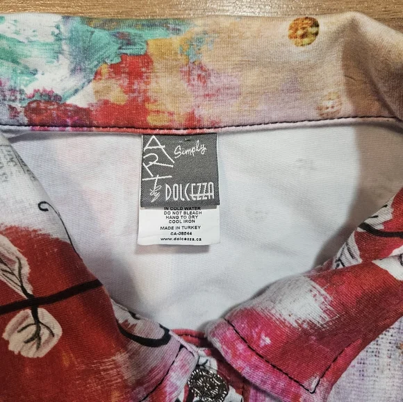 Dolcezza Simply Art Abstract Print Jacket Women’s Small - Picture 3 of 9